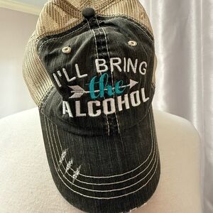 Black and Tan Embroidered Cap